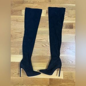 Raye Suede heel over the knee boots